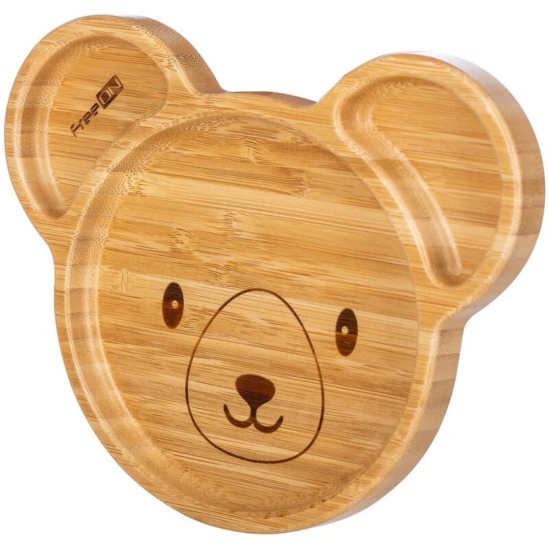 Farfurie Bambus FreeON Bear cu Ventuza