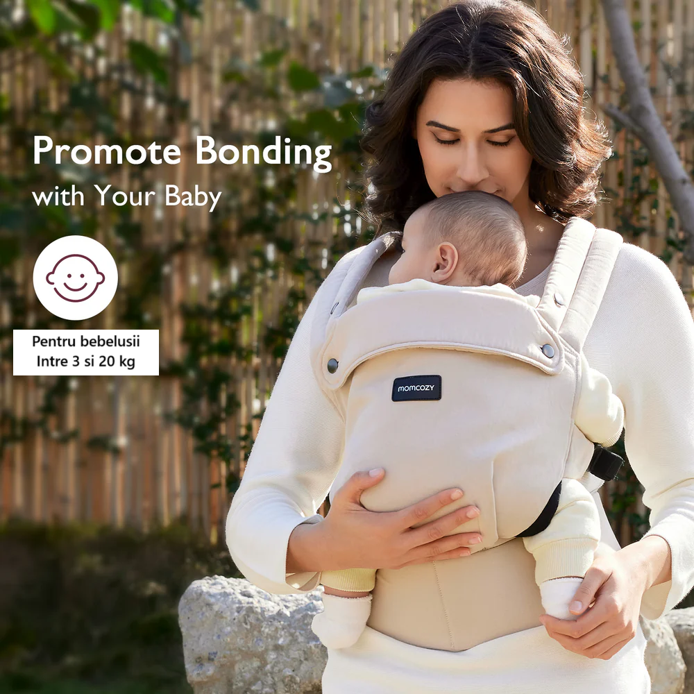 Marsupiu Ergonomic Momcozy PureHug Khaki