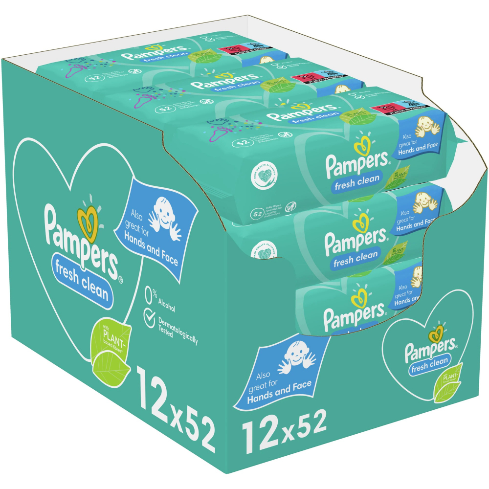 Pampers Fresh Clean - Servetele Umede 624 buc - imagine 7
