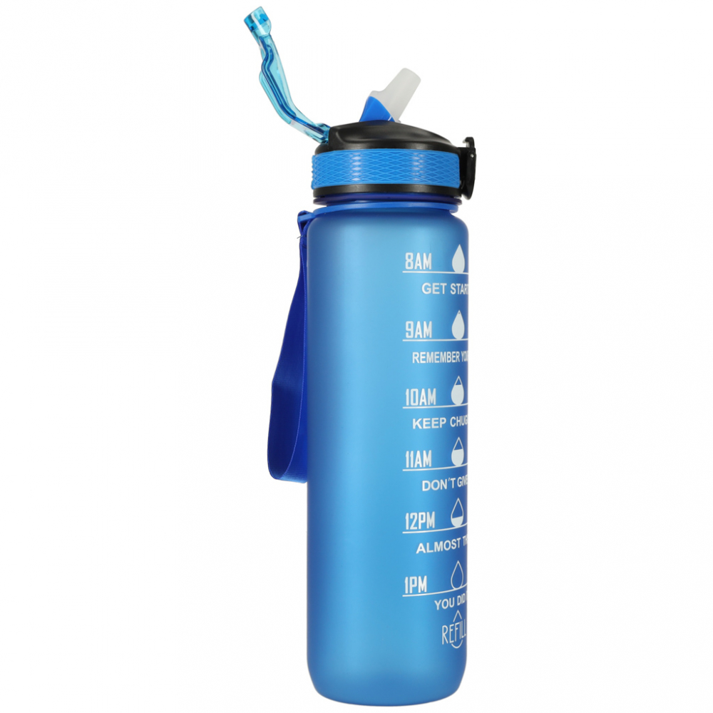 Sticla apa gradata Ikonka Blue, 1L | Sport & Hidratare - imagine 11