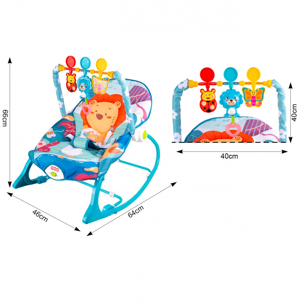 Balansoar MalPlay Blue Lion cu Sunete și Vibrații - imagine 7