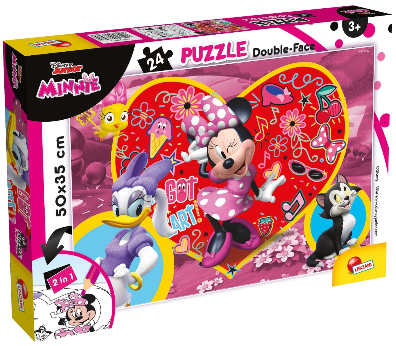 Puzzle Lisciani Disney Minnie, 24 piese + Colorat