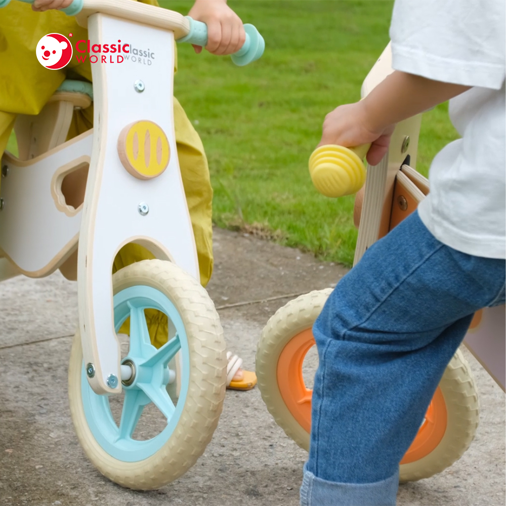 Bicicletă Echilibru Lemn Classic World - imagine 7