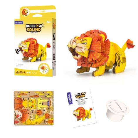 Puzzle 3D Leu cu Sunete Mieredu | 58 Piese - imagine 4