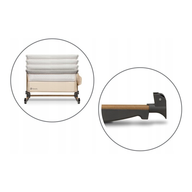 Patut Co-Sleeper Balansare Lionelo Leonie Beige - imagine 8