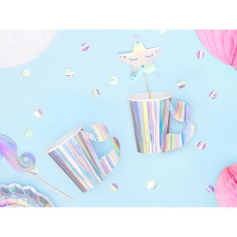 Pahare Sirena Iridescent Magice Party Deco - imagine 3