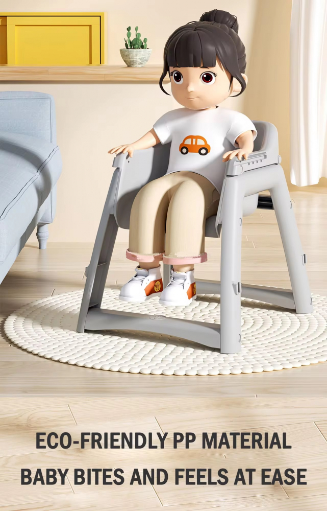 Scaun masă Little Mom Green multifuncțional cu roti - imagine 3
