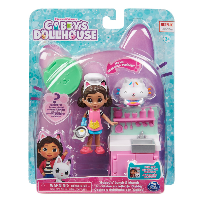 Gabby Kitchen Set Papusa 9.7cm + Pisicuta