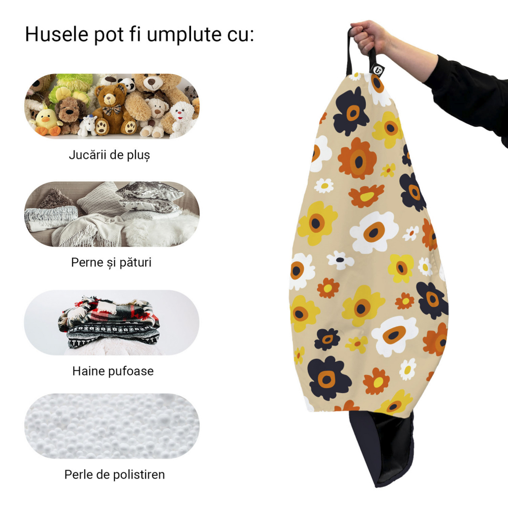 Husă Bean Bag Para XL Beige | Updeco