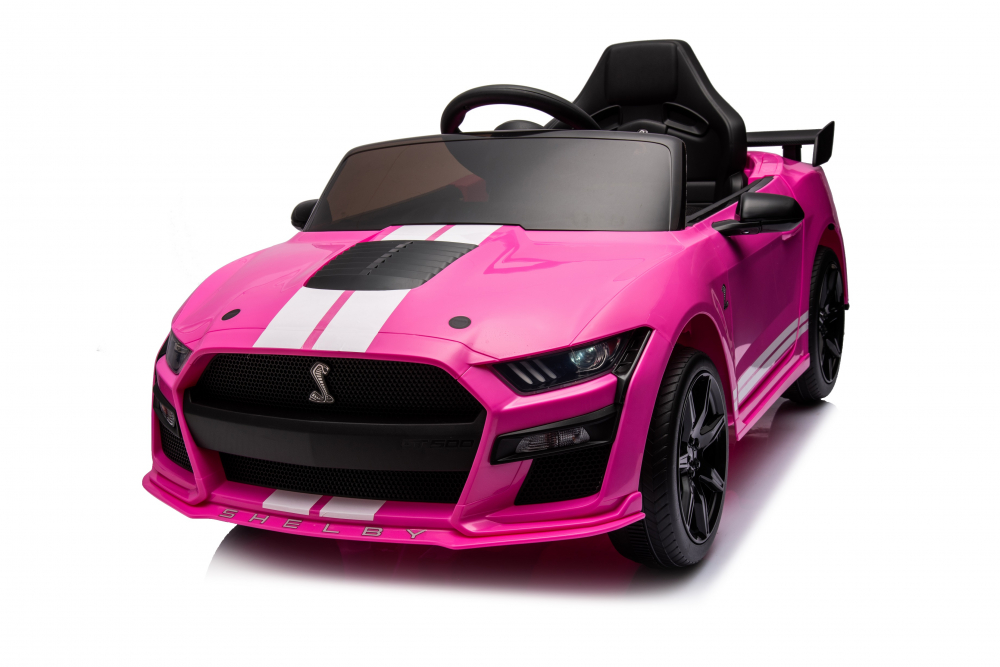 Mașinuță Ford Mustang Electrică Pink cu Telecomandă - imagine 2