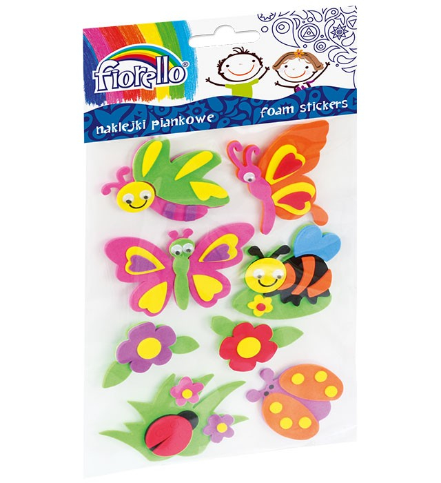 Set Stickere Gumate Fluturi și Flori | Fiorello