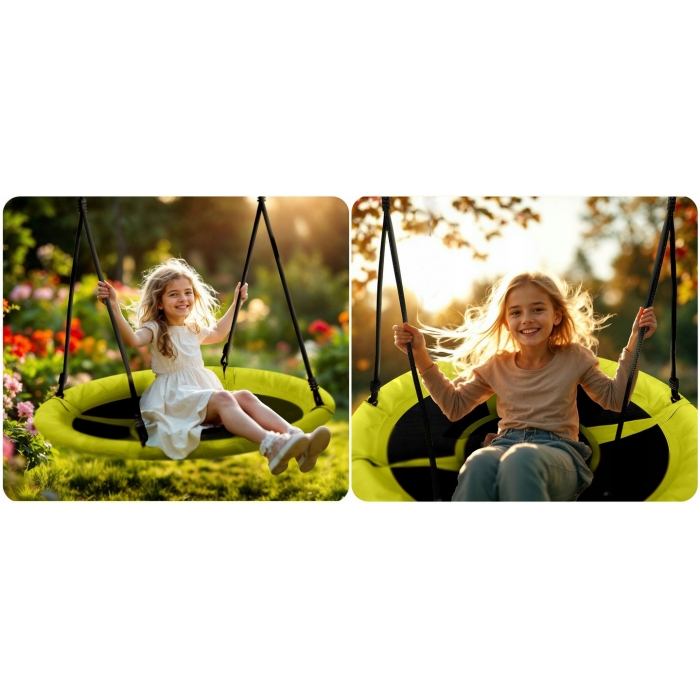 Leagan Tip Cuib Neo-Sport Swingo 100cm Galben - imagine 6