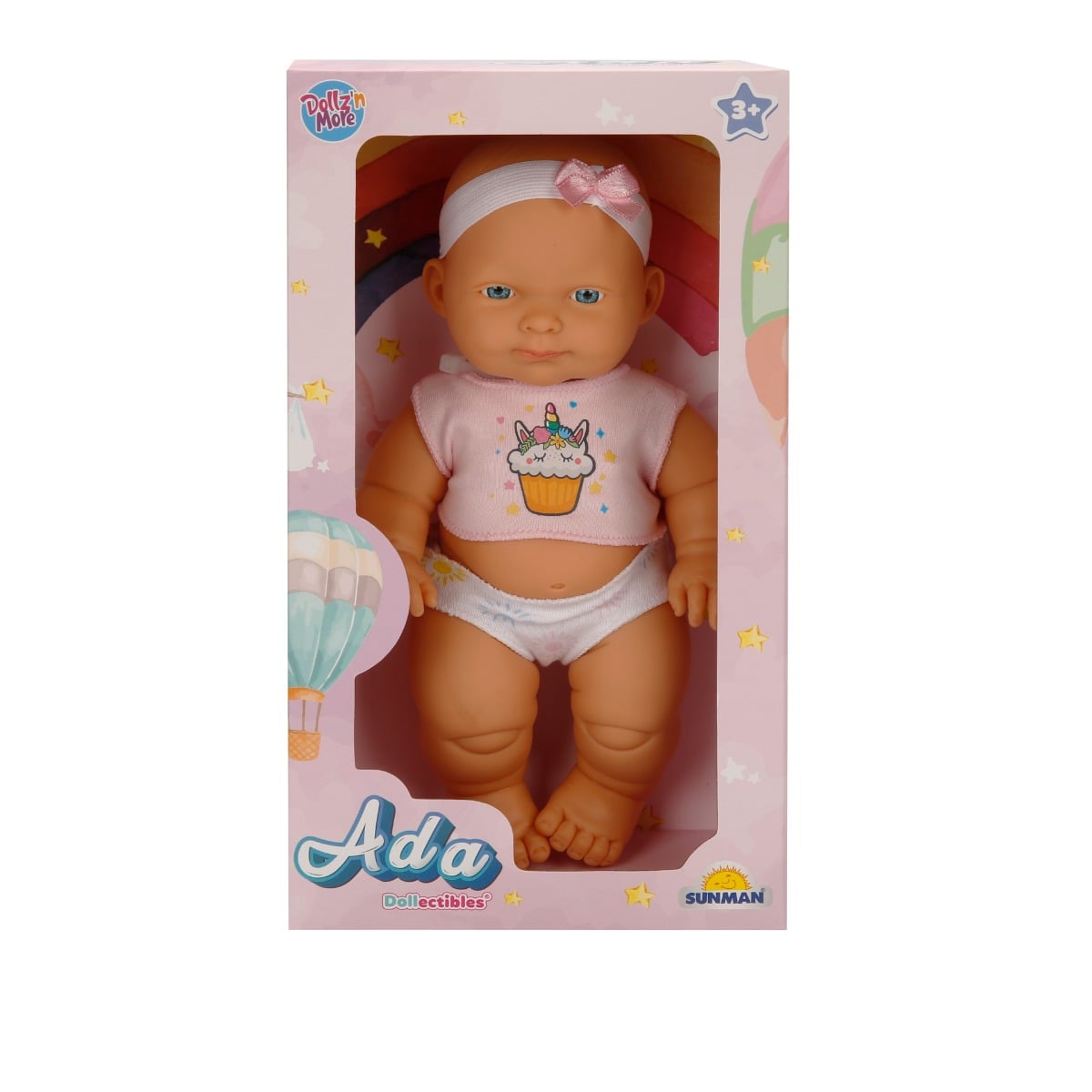Păpușă Bebeluș Ada, Dollz n More, Pijama Roz
