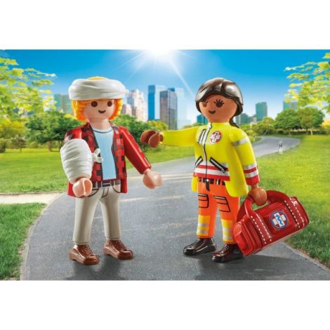 Playmobil Paramedic cu Pacient - Jucarie Educativa - imagine 2
