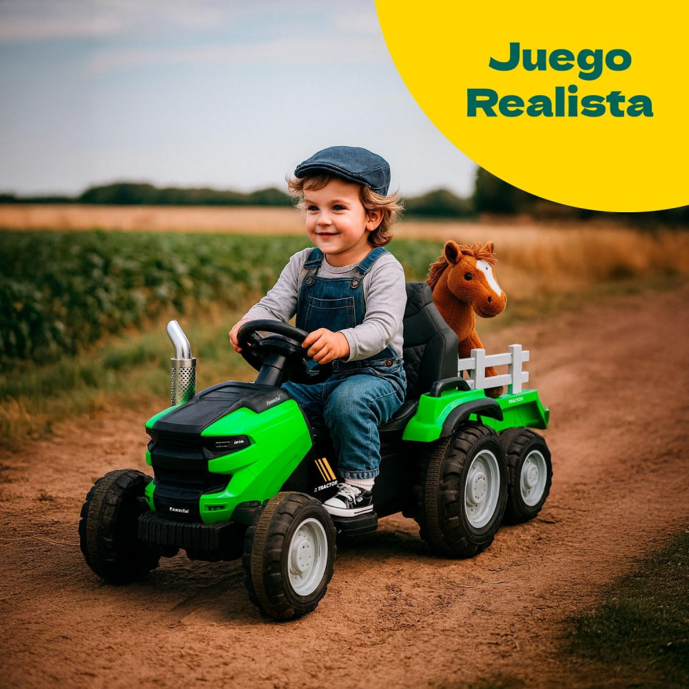 Tractor Electric Nichiduta Powerful Green 12V - imagine 4
