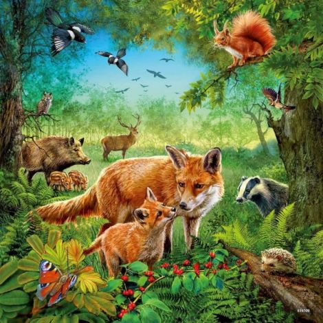 Puzzle Ravensburger Animale Pământului - 3x49 piese - imagine 3