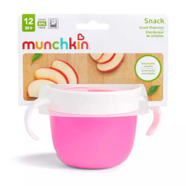 Recipient gustari Munchkin Snack, 12L+, Pink - imagine 3