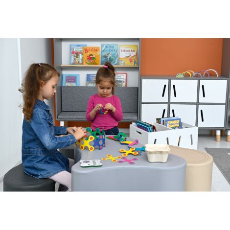 Set Pufuri LO3 Masa+Scaune Gri-Bej Moje Bambino - imagine 8