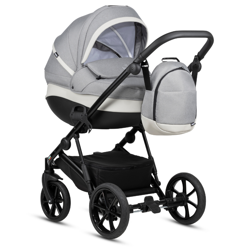 Carucior Buba Zaza2 2in1 cu Suspensii Warm Grey - imagine 3