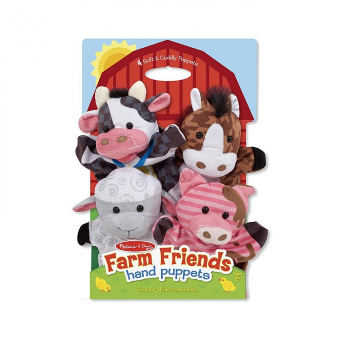 Set 4 Păpuși de Mână Ferma Melissa & Doug