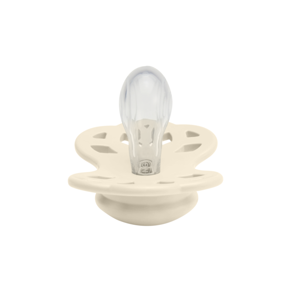 Suzeta Bibs Infinity Ivory, Silicon, Simetrica - imagine 3