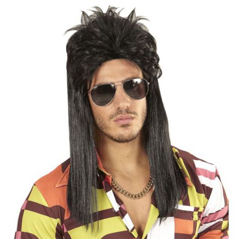 Peruca Rock Star Brunetă | Look Unic | Widmann