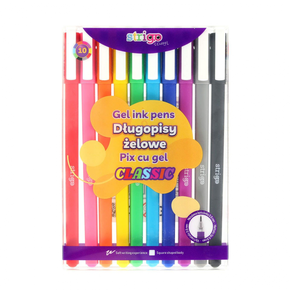 Set 10 Pixuri Gel Strigo Classic 0.8mm