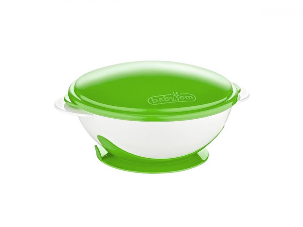 Castron cu ventuza BabyJem Green