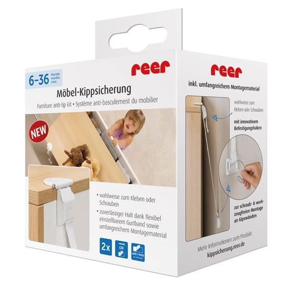 Set Fixare Anti-Inclinare Mobilier REER, Siguranță Copii