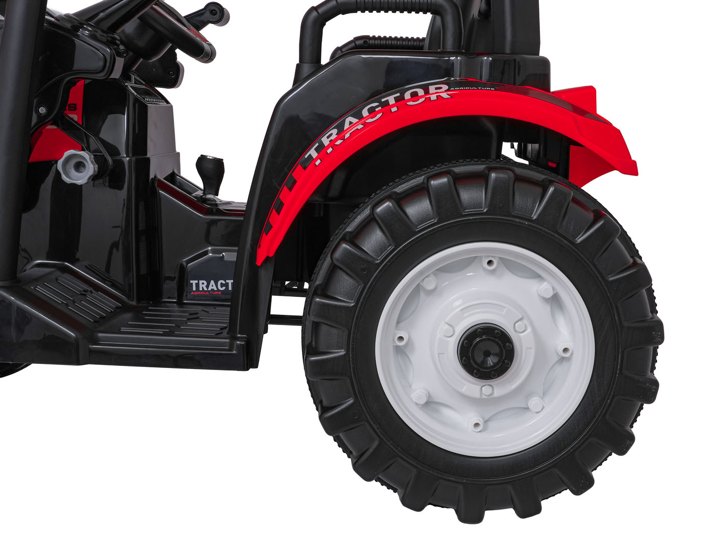 Tractor electric pentru copii cu remorca si cupa Mega D68 24V 400W, Rosu - Autokids.ro - imagine 8