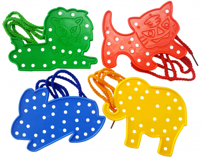 Set 4 Figurine Animale cu Snur Colorart