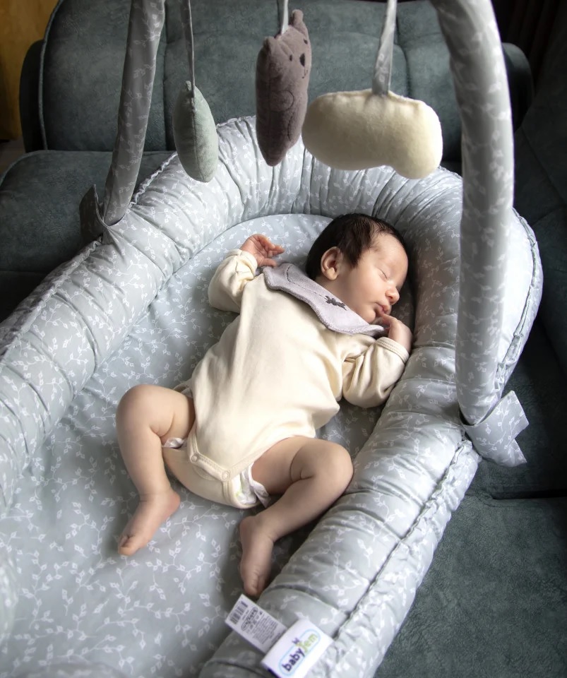 Salteluta Baby Nest Babyjem Gri | Somn Sigur - imagine 7