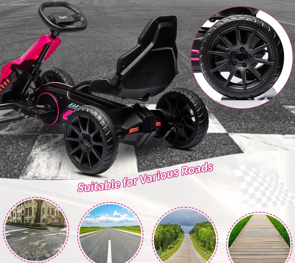 Kart Electric Nichiduta Go Kart Sport Pink - imagine 7