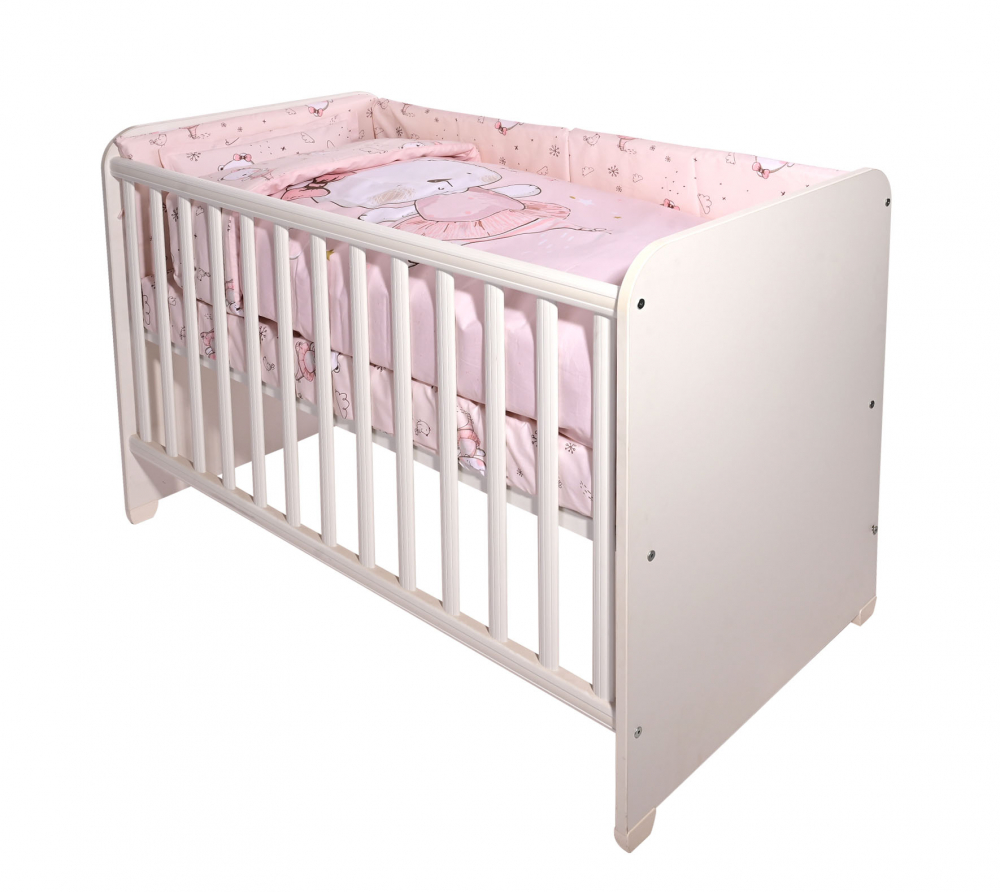 Set Lenjerie Pat Lorelli Pink Ballerina Bear, Bumbac Ranforce - imagine 2