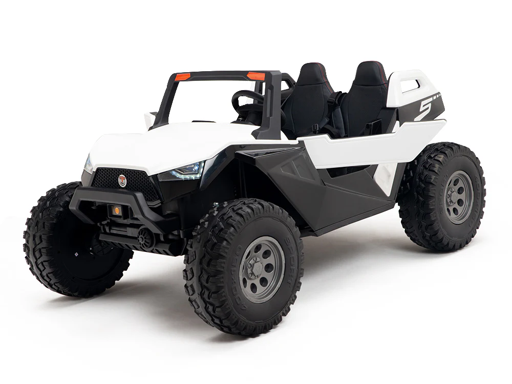 Hollicy Buggy XXL Alb, UTV Electric 4 Copii 24V