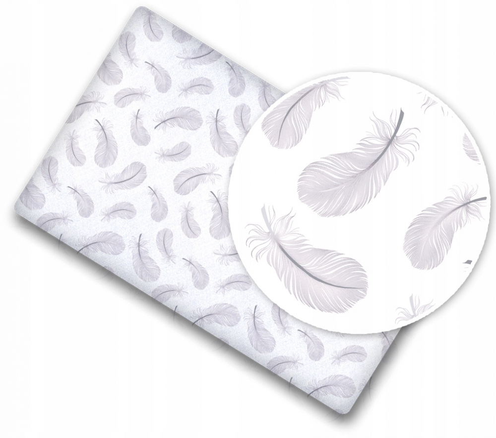 Cearceaf elastic Babymam Grey Fluff 160x80 cm