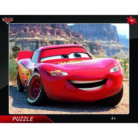 Puzzle cu Rama Fulger McQueen, 40 Piese