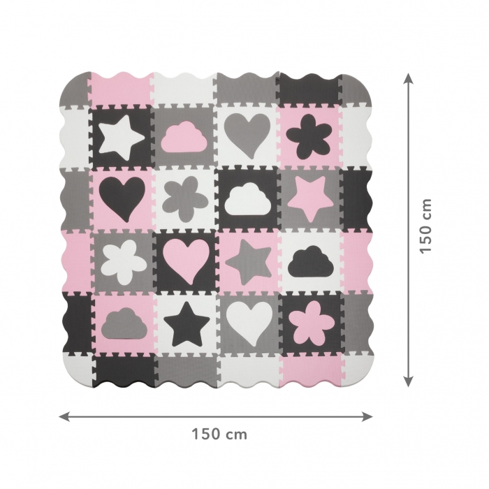 Covoras Puzzle Kidwell Happy Love, Spuma EVA Moale - imagine 2