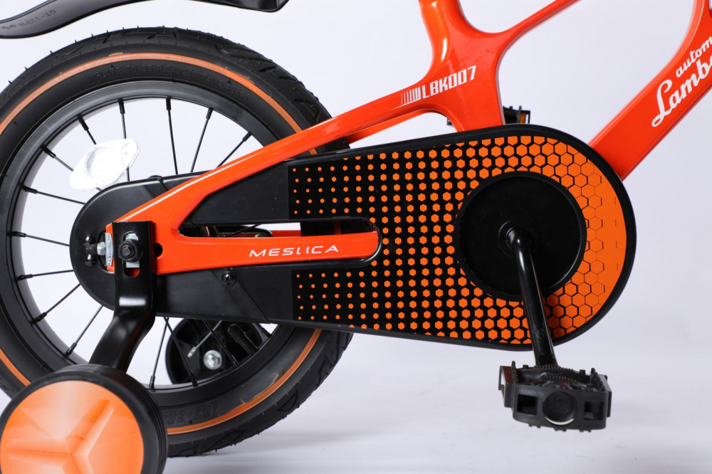 Bicicleta Lamborghini Magneziu 14" Portocalie Mesuca - imagine 6