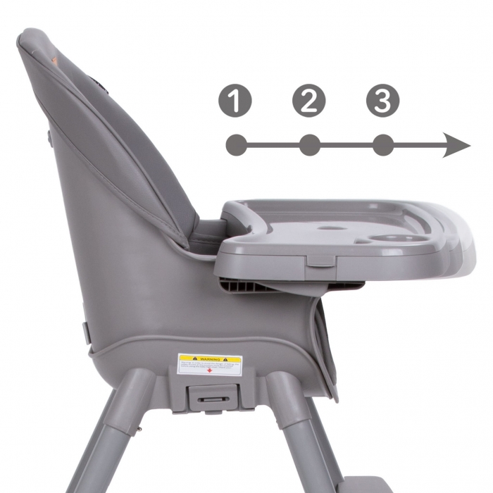 Scaun de masă 4 în 1 Kidwell Eatan Gray - imagine 6