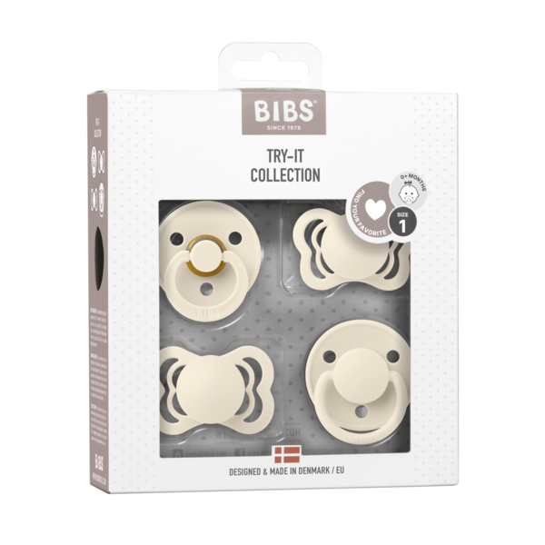 Set 4 Suzete Bibs Try-It Ivory, 0+ luni - imagine 2