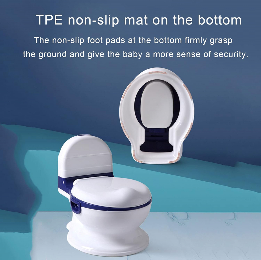 Olita Little Mom Baby Potty Grey, cu spatar ergonomic - imagine 6