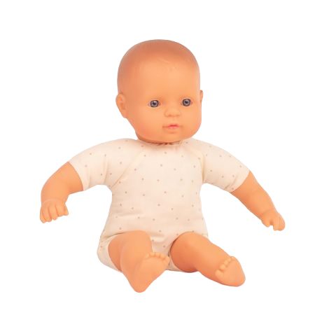 Păpușă Miniland 32 cm, Bebeluș Caucazian, Corp Moale