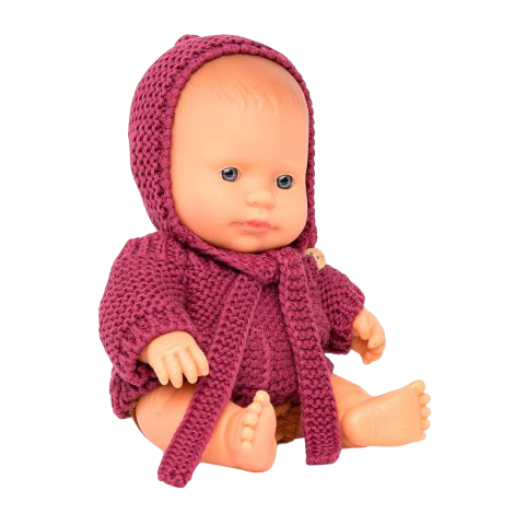 Păpușă Bebeluș Miniland Educațională, 21 cm, Băiat