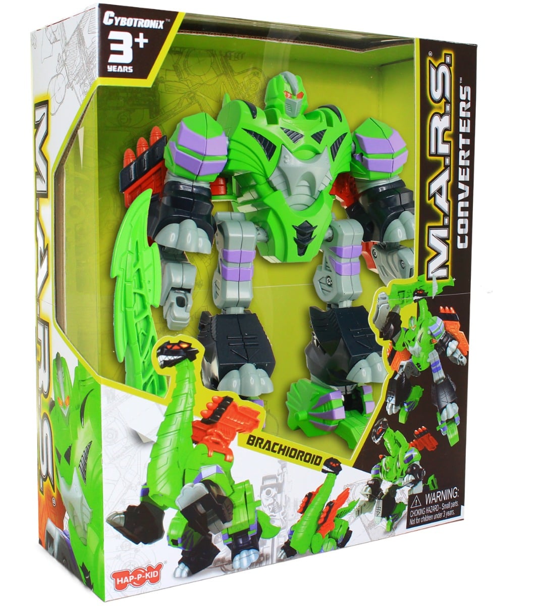 Robot Transformabil M.A.R.S. Brachioroid Verde | Happy Kid