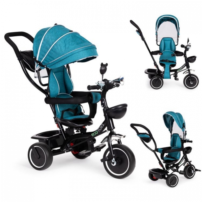 Tricicleta Ecotoys Verde cu Șezut Rotativ - imagine 3