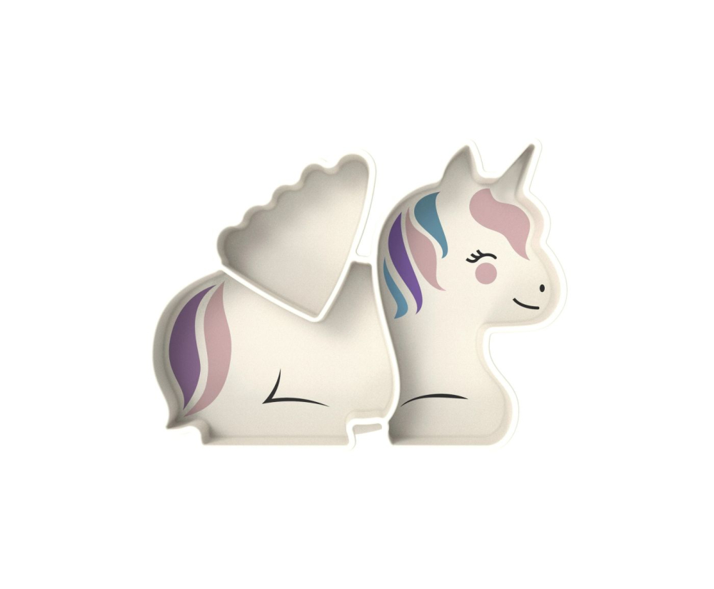 Farfurie Silicon Unicorn Melii cu Ventuza