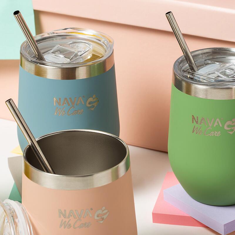 Cana Termo Nava 360ml albastru - Păstrează Temperatură - imagine 5