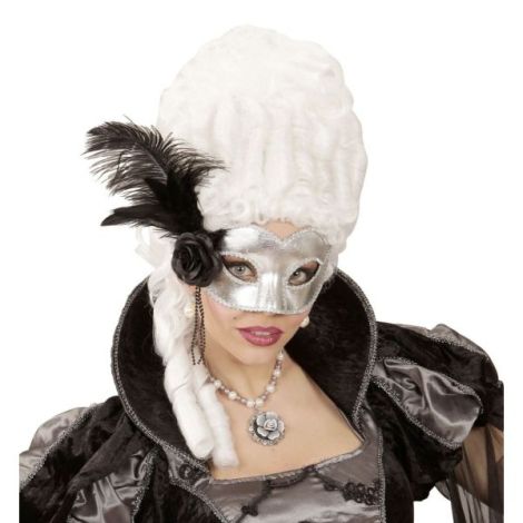 Masca Venetiana Neagra Widmann | Eleganta Carnaval - imagine 6