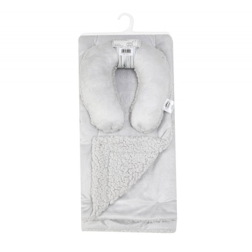 Set Cadou Bebeluși Pernuță și Păturică Gri - Mother's Choice - imagine 4